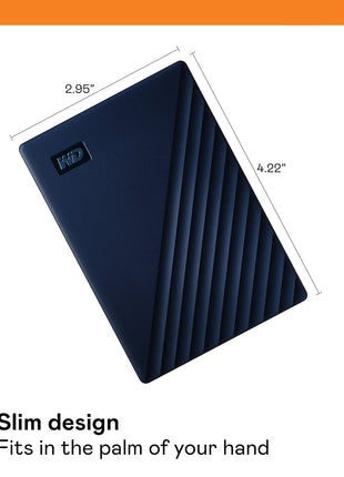 WD 4TB My Passport for Mac, Navy, Portable External Hard Drive with backup software and password protection, USB 3.1/USB 3.0 compatible - WDBA2F0040BBL-WESN
