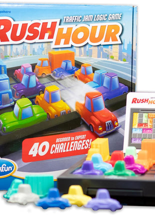 ThinkFun Rush Hour Traffic Jam Logic Game - Engaging STEM Toy for Kids Age 8 and Up - Enhances Reasoning & Planning Skills - MESH Accredited - 20+ Awards - Trusted Worldwide Seller for Over 20 Years