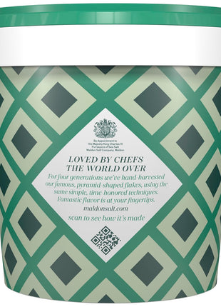 Maldon Salt, Sea Salt Flakes, 20 oz (570 g), Resealable Tub – Kosher, Natural, Unique Gourmet Pyramid Shaped Salt Flakes, Perfect for a Wide Range of Dishes, Hand-Harvested for Four Generations