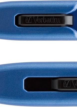 Verbatim 128GB USB 3.0 Store 'N' Go V3 Max Flash Drive - Cap-Less & PC/Mac Compatible - Blue
