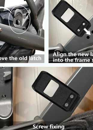 Stroller Replacement Latch for UPPAbaby Vista V2 Part - Compatible with Vista V1/Vista V2 Strollers - Easy Install, Durable Plastic - Fix Broken or Lost Latch 2pc