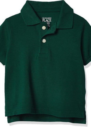 The Children's Place Baby Boys and Toddler Boys Short Sleeve Pique Polo, White, 4T