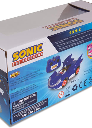 NKOK Sonic & Sega All-Stars Racing RC Car 1:28 Scale 2.4GHz, Ages 6+ | Officially licensed Sega Sonic the Hedgehog - 6.5" compact design - rubber tires - up to 150 ft range - ages 6+