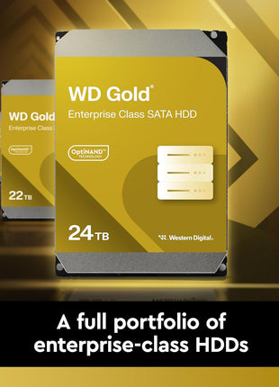 Western Digital 12TB WD Gold Enterprise Class Internal Hard Drive - 7200 RPM Class, SATA 6 Gb/s, 512 MB Cache, 3.5 inch - WD122KRYZ