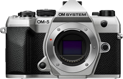OM SYSTEM OM-5 Mark II Body Silver Compact Light Weight Weather Sealed 4K Video Camera Best for Outdoor Travel