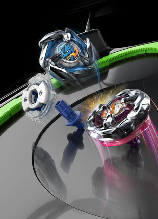Beyblade X Xtreme Battle Set with Beystadium Arena Featuring X-Celerator Rail, 2 Right-Spinning Top Toys, 2 Launchers, Toys for Boys and Girls, 8+