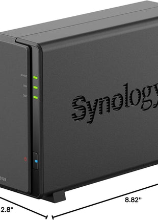 Synology DS124 Personal Backup & File Hub - Protect Photos, Secure Home Surveillance (1-Bay Diskless NAS)