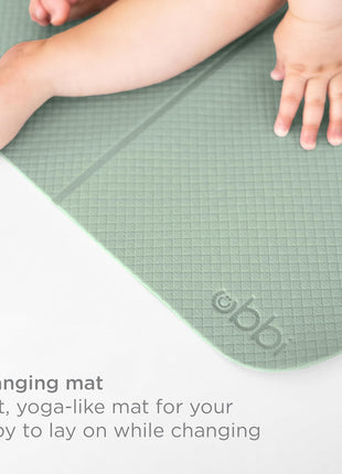 Ubbi On-the-Go Diaper Changing Baby Mat, Sage | Soft & Comfortable Diaper Bag Accessory Must Have for Newborns, Easy to Clean, Portable Folding Pad, Traveling Accessories