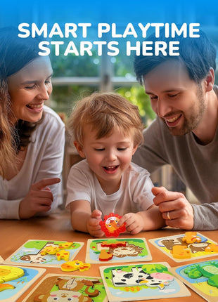 TOY Life Wooden Puzzles for Toddlers 2-4, Montessori Toys for 1 2 3 Year Old Boys Girls, Animals Puzzles Educational Learning Toys 2 Year Old, Toddler Birthday Gifts Toy for Baby Girl Boy 6M+