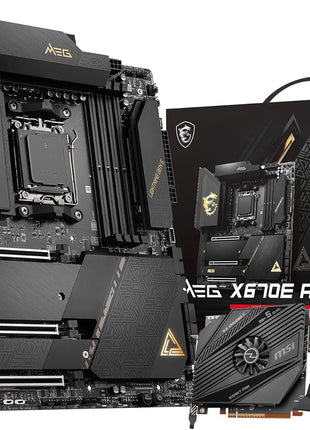 MSI MEG X670E ACE Gaming Motherboard (AMD Ryzen 9000/8000/7000 Series Processors, AM5, DDR5, PCIe 5.0, SATA 6Gb/s, M.2, USB 3.2 Gen 2, Wi-Fi 6E, Bluetooth 5.3, HDMI/DP, EATX)
