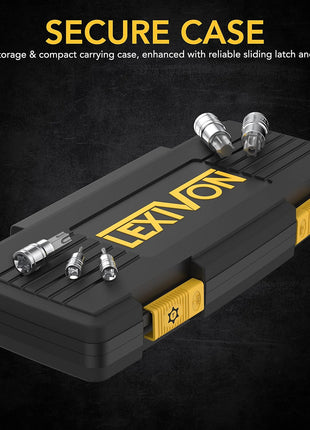 LEXIVON Master TORX Bit Socket Set, Premium S2 Alloy Steel | Complete 34-Piece, Solid Star & Tamper Proof T6 ~ T70 | Enhanced Storage Case (LX-149)