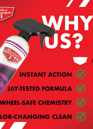 Jay Leno's Garage Wheel Cleaner Spray – Brake Cleaner and Heavy Duty Brake Dust Remover that Works as a Rim Cleaner, Leaving Wheels, Rims, Brake Pads & Rotors Spotless for a Showroom-Quality Finish