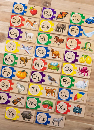 Melissa & Doug Self-Correcting Alphabet Wooden Puzzles with Storage Box (52 pcs) ABC Puzzles, Wooden Alphabet Puzzle for Kids Ages 4+
