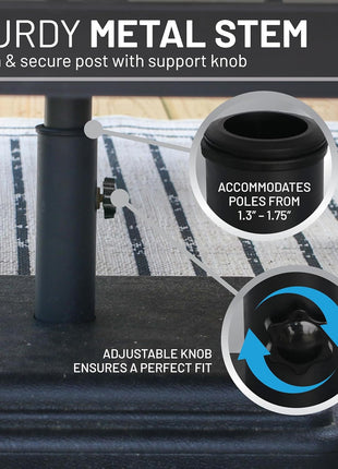 US Weight 40 Pound Umbrella Base - Weighted Umbrella base For Use With Patio Table – Heavy Duty Base- Made in the USA