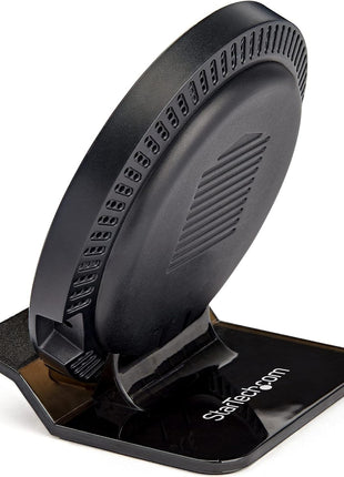 StarTech.com 15W Qi Wireless Charging Stand - Qi Certified Wireless Charger Stand or Pad - Adjustable - Universal Wireless Charging Pad for Smartphone - iPhone/Samsung Galaxy/Google Pixel (QWCHSTAND)