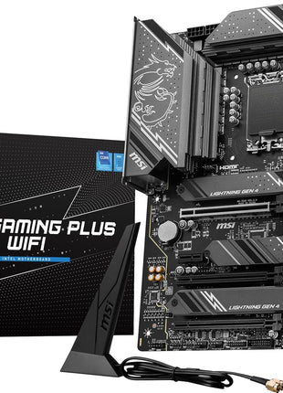 MSI Z790 Gaming Plus WiFi-AMZ Gaming Motherboard (Support 14th/13th/12th Gen Intel Processors, LGA 1700, DDR5, PCIe 5.0, M.2 Slots, 2.5Gbps LAN, USB 3.2 Gen2, Wi-Fi 6E, Bluetooth 5.3, ATX)