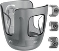 Stroller Cup Holder Fits for UPPAbaby Vista/Vista V2/Vista V3/Cruz/Cruz V2/Minu/Minu V2/Minu Duo, Securely Hold The Cup, Quick Attachment, Folds with Stroller, Drinking On The Go, Black (Grey)