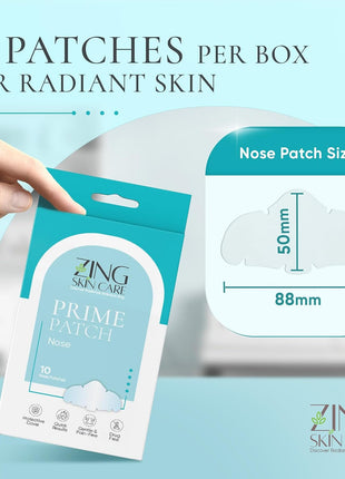Prime Patch Nose Patches – Hydrocolloid Patches for Pimple & Zit Removal, Blackhead & Pore Care – Absorbs Acne Gunk & Oil, Strong Adhesion, Easy Removal, Vegan, 10 Count – Made in Korea