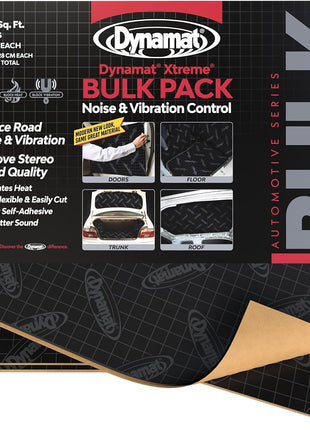 Dynamat Xtreme Sound Deadening Car Insulation Bulk Pack 10455 ??Noise Dampening for Floor, Doors, Panels, Hood or Trunk ??Easy Self Adhesive Install ??Made in USA ??9 Sheets 18 inchx32 inch, 36 sq ft total