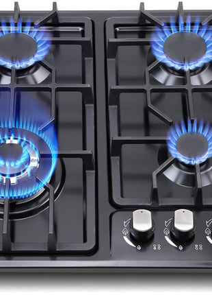 FORIMO Gas Cooktop 22Inch,Built in Gas Cooktop 4 Burners Stainless Steel Stove with NG/LPG Conversion Kit Thermocouple Protection and Easy to Clean