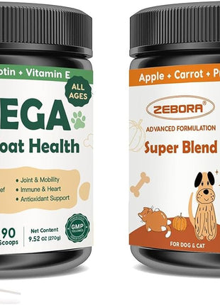 ZEBORA Pumpkin for Dogs, Omega 3 Fish Oil for Dogs