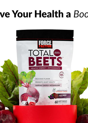 Force Factor Total Beets Soft Chews, 60 Chews & Better Turmeric Joint Support Supplement, 60 Soft Chews