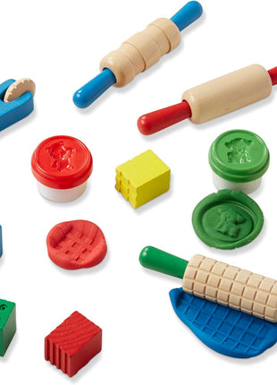 Melissa & Doug Shape, Model, and Mold Clay Activity Set - 4 Tubs of Modeling Dough and Tools