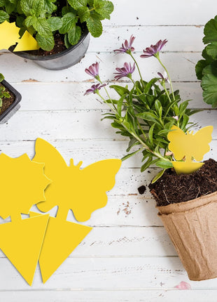 Fruit Fly Traps Indoor Fungus Gnat Trap 48PCS for Plants Yellow Houseplants Outdoor Use Insect Sticky