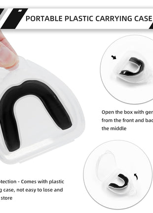 5 Pack Kids Youth Mouth Guard for Sports, Boys Girls Mouth Guard with Case, Child Teen Sports Mouthguard for Football Lacrosse Basketball Boxing Soccer Taekwondo MMA Karate