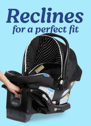 Graco® SnugRide Lite LX Infant Car Seat, Lightweight Rear-Facing Seat for Babies 4–30 lb, 4-Position Adjustable Base, Latch Installation & ProtectPlus Engineered, Studio