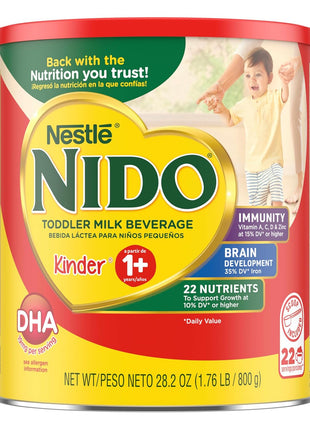 Nido NESTLE Kinder 1+ Powdered Milk Beverage 1.76 lb. Canister