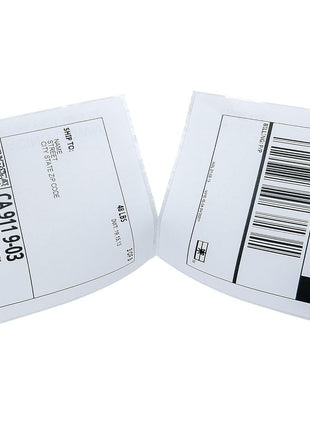 L LIKED 4000 Fanfold 4 inch x 6 inch Direct Thermal Labels, with Perforated line for Thermal Printers - Compatible with Zebra & Rollo Printer