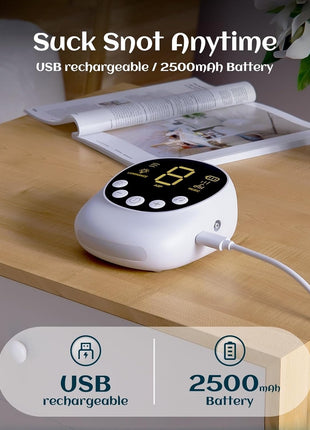X-Bosak Electric Baby Nasal Aspirator - Hospital Grade Mucus Remover with 9 Suction Levels, USB-C Rechargeable, Night Light & Nursery Rhymes, BPA-Free Silicone Tips