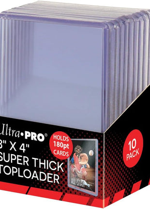 Ultra Pro 3 inch X 4 inch Super Thick 180PT Toploader, Polyvinyl Chloride, 10ct