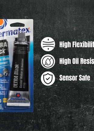 Permatex 82180 Ultra Black RTV Silicone Gasket Maker