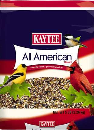Kaytee All American Wild Bird Food Seed Blend for Cardinals, Blue Jays, Finches & Other Outdoor Wild Birds, 5 Pounds