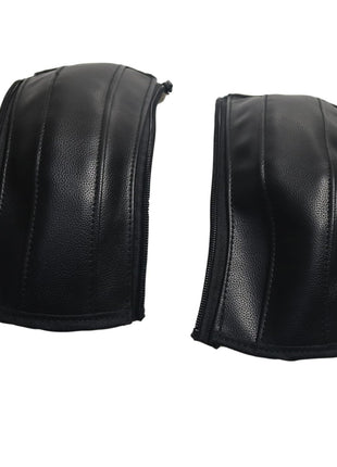 Baby Stroller Leather Armrest Handle Cover Compatible with Uppababy Vista V1/V2 Stroller, Bumper Sleeve Case Bar Protective Covers Pram Accessories (for mom Handle Black)