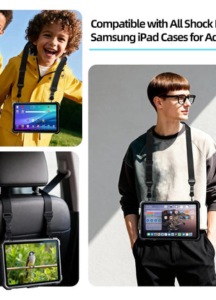 Gowjaw 3 Pack Adjustable Shoulder Strap:Comfortable for iPad Strap Nylon Neck Lanyard for iPad/Samsung Tablet Case,Camera Binocular Crossbody Laptop Luggage Bag