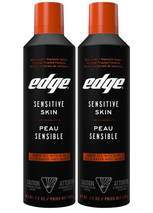 Edge Shaving Gel for Men, 9.5oz, 2 Pack Mens Shave Gel with Aloe, Mens Shaving Cream Sensitive Skin Shave Gel - Moisturizes, Protects, and Soothes