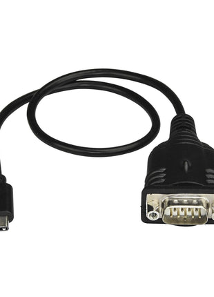 StarTech.com USB C to Serial Adapter Cable 16 inch (40cm) - USB Type C to RS232 (DB9) Converter Cable - USB-C Serial Cable for PLCs, Scanners, Printers - Male/Male - Windows/Mac/Linux (ICUSB232C)