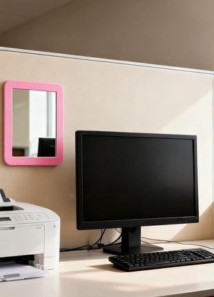 ARTLYMERS Locker Mirror Magnetic, Locker Accessories, 5x7 Real Glass Pink | Locker Decor & Stuff, Magnet Backing, Back to School, Classroom Decorations, Household Refrigerator, Office Cabinet, Bathroom