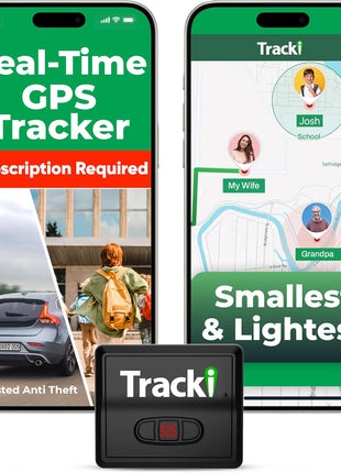 Tracki Mini GPS Tracker, Subscription Required, Cancel Anytime – Universal Compact 4G LTE Tracker for Vehicles