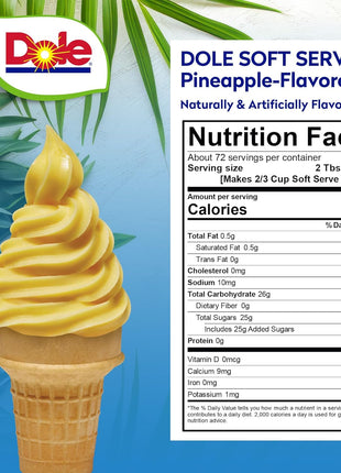 Dole Soft Serve Mix 4.75 Pound, pineapple, 70.4 Ounce