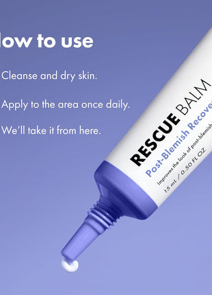 Hero Cosmetics Rescue Balm (New Formula)-The Post-Blemish Cream to Boost Hydration and Improve the Look of Post-Blemish Marks. Derm-Tested. New Formula. Won't Clog Pores. 15mL