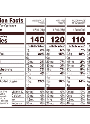 Pepperidge Farm Cookies Variety Pack, Snack Packs, 20 Pk