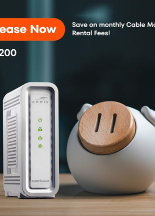 ARRIS (SB8200) - Cable Modem - Fast DOCSIS 3.1 32x8 Gigabit Cable Modem , Approved for Comcast Xfinity, Cox, Charter Spectrum, & more | 1 Gbps Max Internet Speed, 4 OFDM Channels - (No Built-in Wifi)