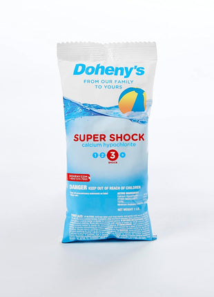 Doheny's Super Pool Shock | Pro-Grade Chlorine Shock, Quick-Dissolving, Fast-Acting 68% Cal-Hypo Granular Pool Shock | 24 x 1lb Bags, Proudly Made in the USA