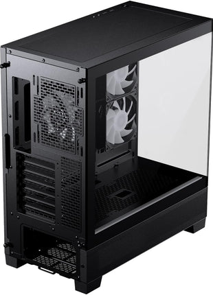 Phanteks XT View, Compact ATX Mid-Tower Gaming Chassis, Tempered Glass Front and Side Window, USB-C 3.2 Gen2, 3X M25-120 DRGB Fans Included(Black)