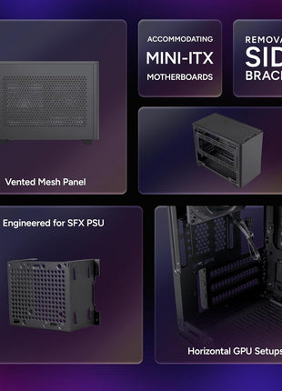 Cooler Master NR200 Mini-ITX PC Case, High Airflow, 330mm GPU Support