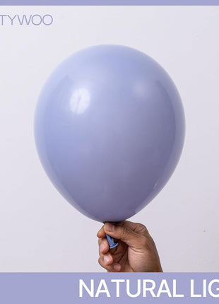 PartyWoo Dusty Blue Balloons, 120 pcs Boho Blue Balloons Different Sizes Pack of 18 Inch 12 Inch 10 Inch 5 Inch Slate for Balloon Garland or Balloon Arch as Party Decorations, Blue F16
